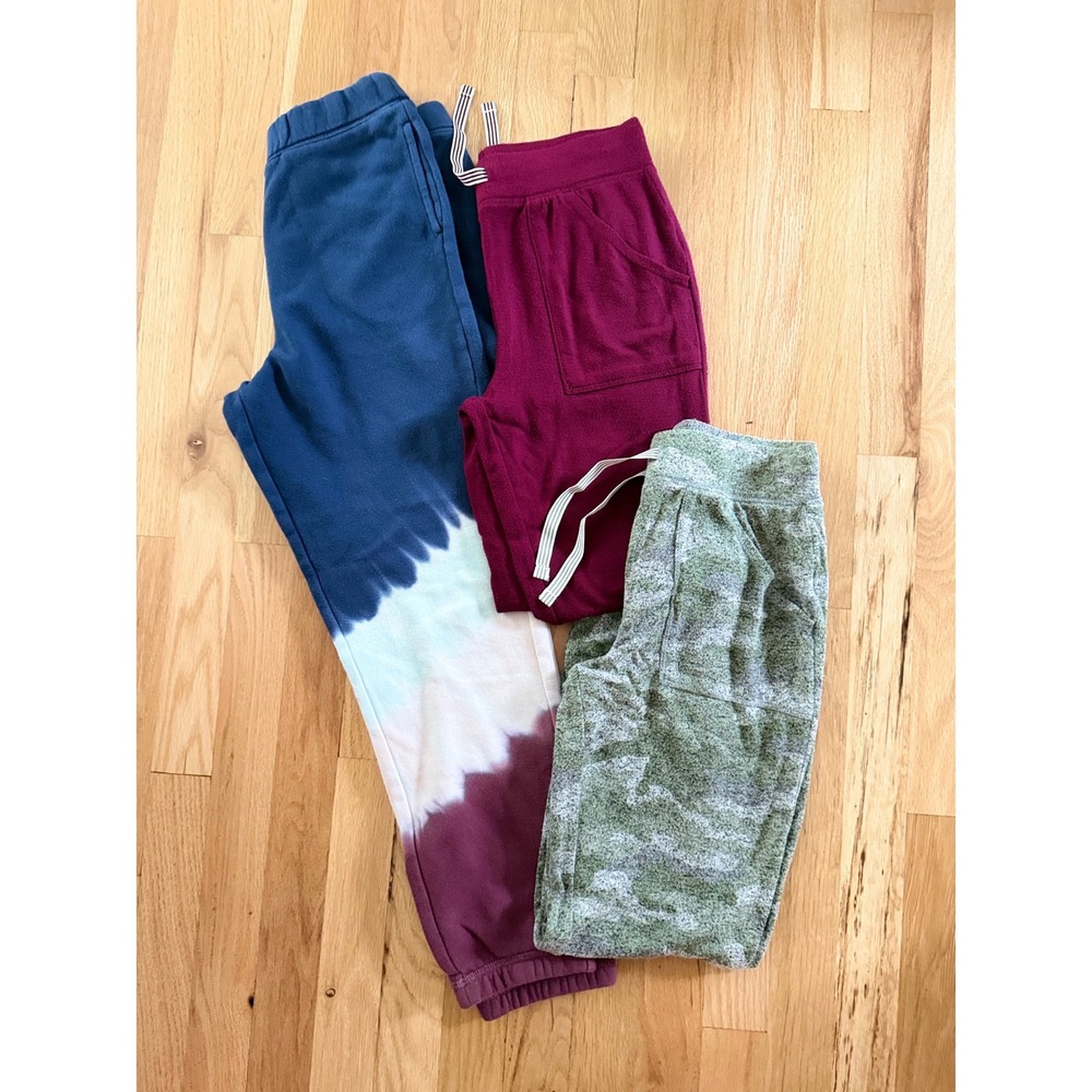 Kids Joggers 3 pk Bundle Cat & Jack Art Class Camo Tie Dye Burgundy Size L 10-12